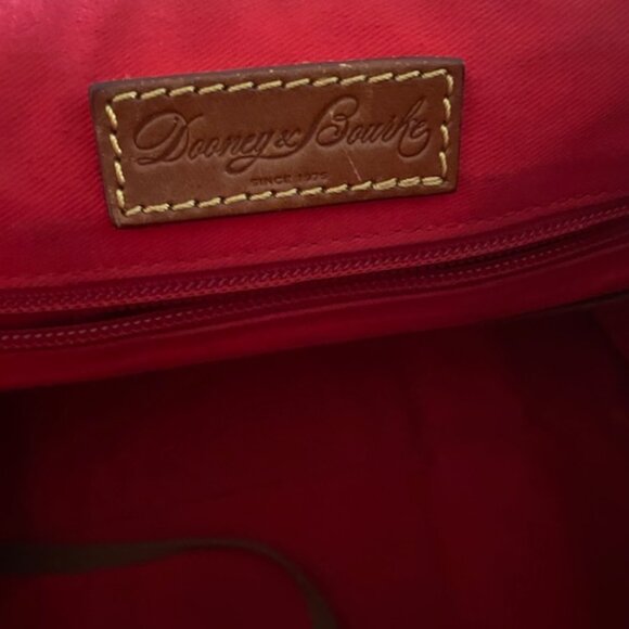 Dooney & Bourke Bristol Caramel Pebbled Leather Satchel - Picture 7 of 11